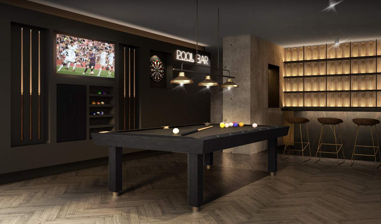 Pool bar con mesa de pool