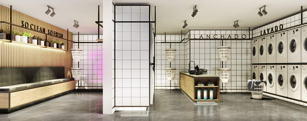 Lavandería con sala de estar