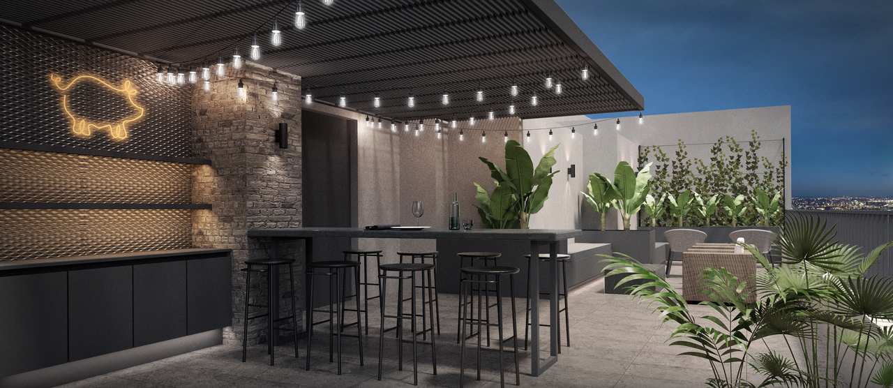 Terraza lounge del edificio